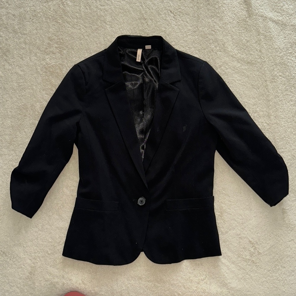 Black blazer two small stains